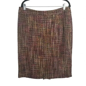 Lane Bryant Women's Multi-colored Textured A-line Lined Skirt Sz 14